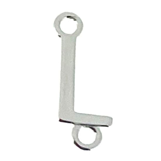 Wholesale Smooth Sterling Silver Letter Connectors, A-Z Letter 5*7mm (1 piece)
