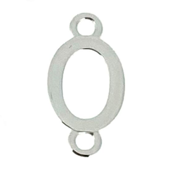 Wholesale Smooth Sterling Silver Letter Connectors, A-Z Letter 5*7mm (1 piece)