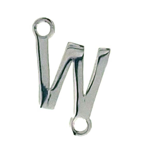 Wholesale Smooth Sterling Silver Letter Connectors, A-Z Letter 5*7mm (1 piece)
