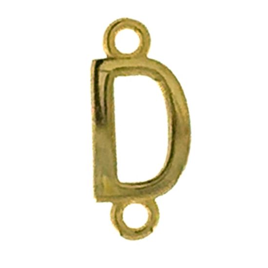 Wholesale Gold over Sterling Silver Smooth Letter Connectors, A-Z Letter 5*7mm (1 piece)