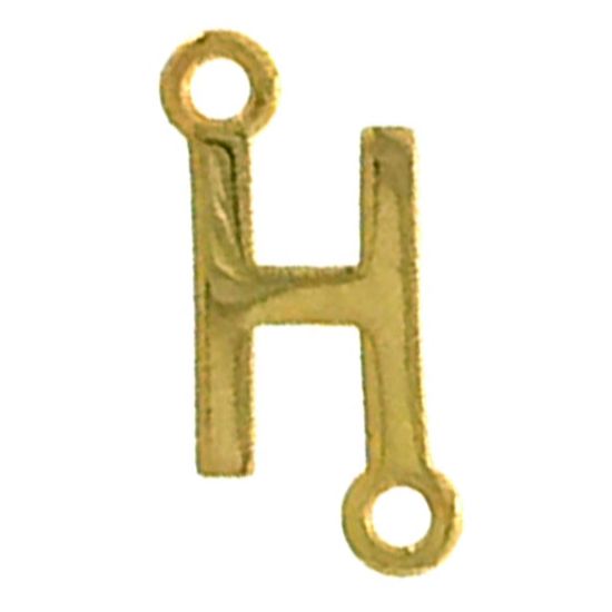 Wholesale Gold over Sterling Silver Smooth Letter Connectors, A-Z Letter 5*7mm (1 piece)