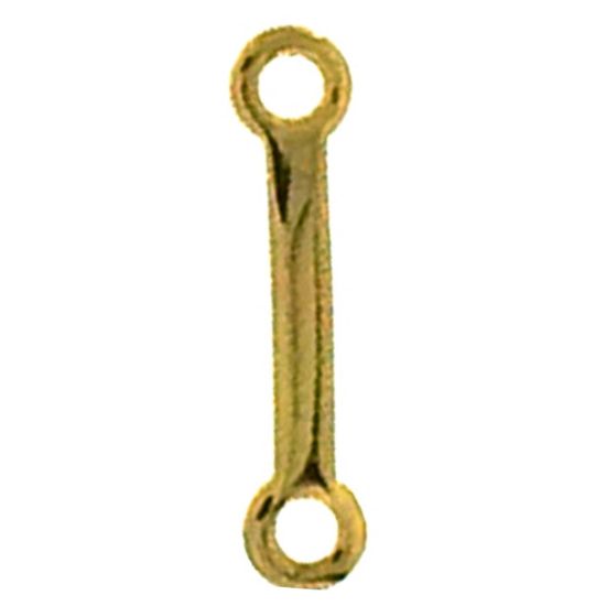 Wholesale Gold over Sterling Silver Smooth Letter Connectors, A-Z Letter 5*7mm (1 piece)