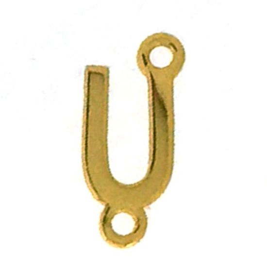 Wholesale Gold over Sterling Silver Smooth Letter Connectors, A-Z Letter 5*7mm (1 piece)