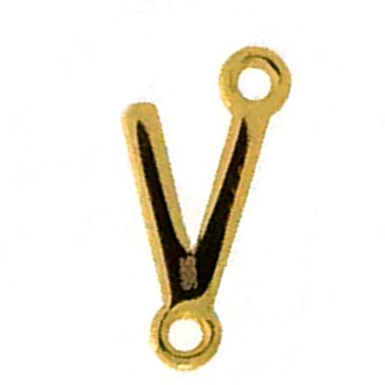 Wholesale Gold over Sterling Silver Smooth Letter Connectors, A-Z Letter 5*7mm (1 piece)