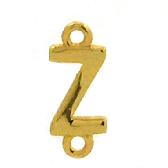 Wholesale Gold over Sterling Silver Smooth Letter Connectors, A-Z Letter 5*7mm (1 piece)