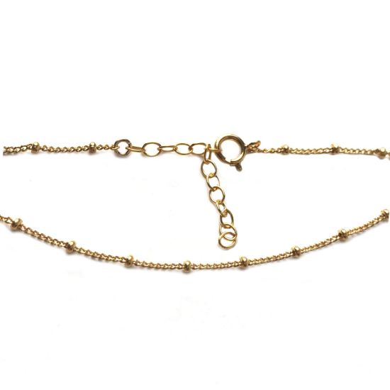 Wholesale 1/20 Gold Filled Finished Adjustable Chain Bracelet and Anklet- Beaded Satellite Chain