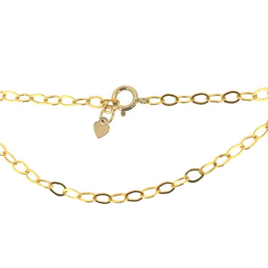 Wholesale 1/20 Gold Filled Finished Adjustable Chain Bracelet and Anklet- Flat Cable Chain With Heart 