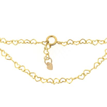 Wholesale 1/20 Gold Filled Finished Adjustable Chain Bracelet and Anklet- Heart Chain with Heart