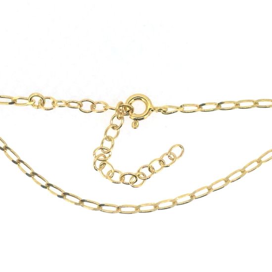Wholesale Gold over Sterling Silver Finished Adjustable Chain Bracelet and Anklet with Extender - Diamond Cut Curb Chain