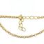 Wholesale Gold over Sterling Silver Finished Adjustable Chain Bracelet and Anklet  - Oval Cable Chain