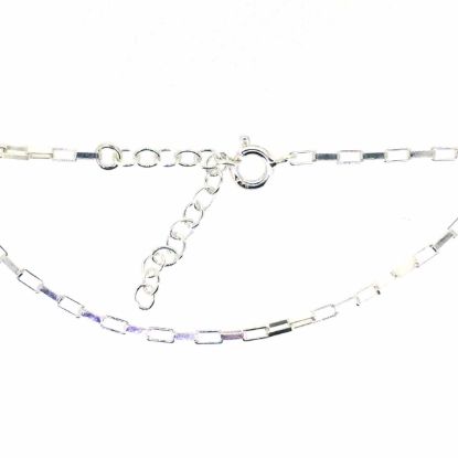 Wholesale Sterling Silver Basic Adjustable Chain Anklet and Bracelet- Medium Long Box Chain