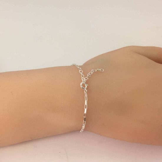 Wholesale Sterling Silver Basic Adjustable Chain Anklet and Bracelet- Medium Long Box Chain