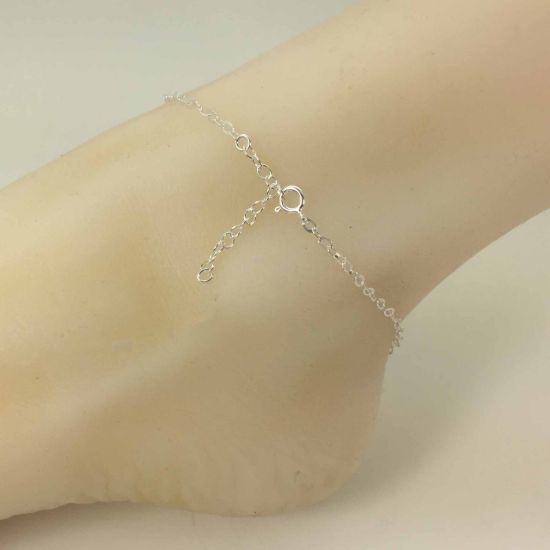Wholesale Sterling Silver Basic Adjustable Chain Anklet and Bracelet- Flat cable Chain