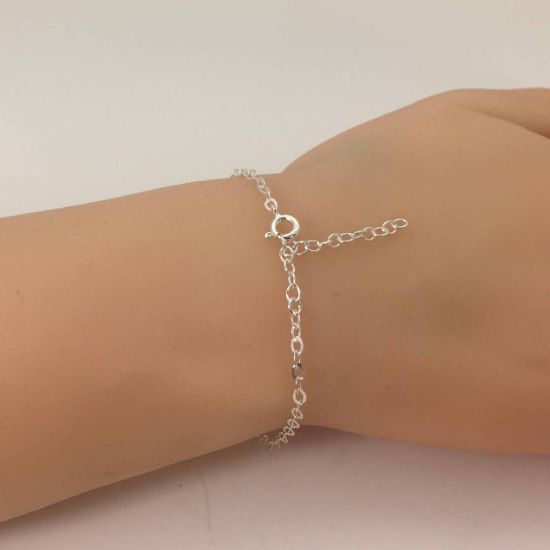 Wholesale Sterling Silver Basic Adjustable Chain Anklet and Bracelet- Flat cable Chain