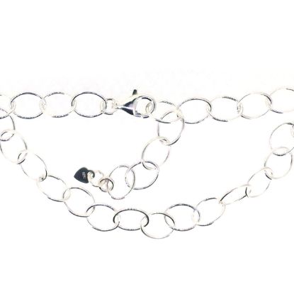 Wholesale Sterling Silver Basic Adjustable Chain Anklet and Bracelet- Big Oval Cable Chain