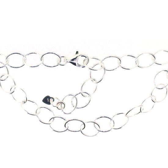 Wholesale Sterling Silver Basic Adjustable Chain Anklet and Bracelet- Big Oval Cable Chain