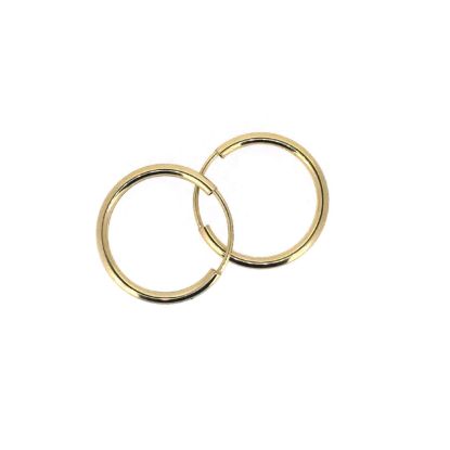 Wholesale 14K Yellow Gold Endless Hoop Earrings 12mm,14, or 16mm(1 pair)