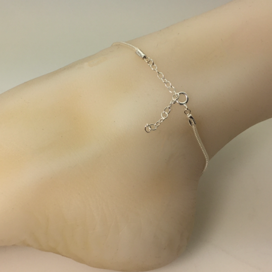 Wholesale Sterling Silver Basic Adjustable Chain Anklet and Bracelet- 1.2mm Fox Tail Chain