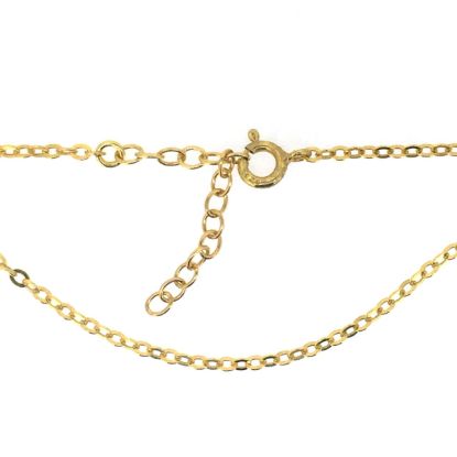 Wholesale Gold over Sterling Silver Finished Adjustable Chain Bracelet and Anklet with Extender - Strong Flat Cable Chain