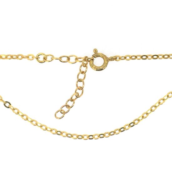 Wholesale Gold over Sterling Silver Finished Adjustable Chain Bracelet and Anklet with Extender - Strong Flat Cable Chain