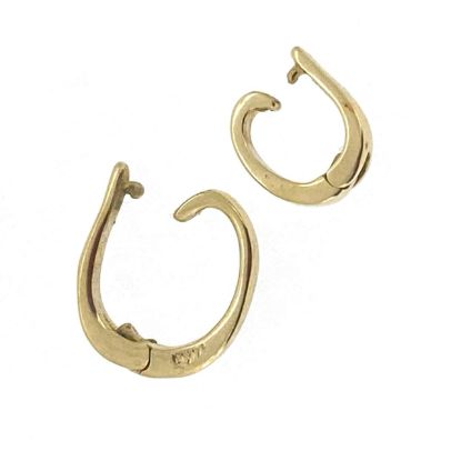 Wholesale 14K Yellow Gold Simple Smooth Clip-on Bail Connector, Pearl Enhancer - 8mm or 11mm