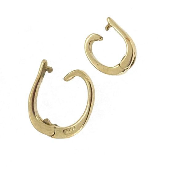 Wholesale 14K Yellow Gold Simple Smooth Clip-on Bail Connector, Pearl Enhancer - 8mm or 11mm