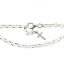 Wholesale Sterling Silver Finished Adjustable Chain Bracelet and Anklet with Cross- Diamond Cut Rolo Chain