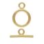 Wholesale 14K Solid Yellow Gold Simple Tiny Circle Toggle 9mm  (Sold per set)