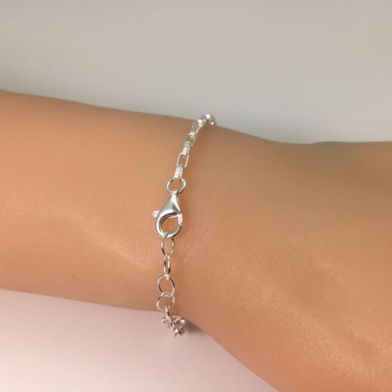 Wholesale Sterling Silver Basic Adjustable Chain Anklet and Bracelet- 2.5mm Heavy Long Box Chain
