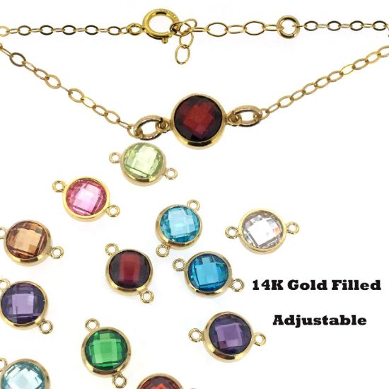 Wholesale 14K gold filled birthstone Necklace, Anklet or Bracelet 