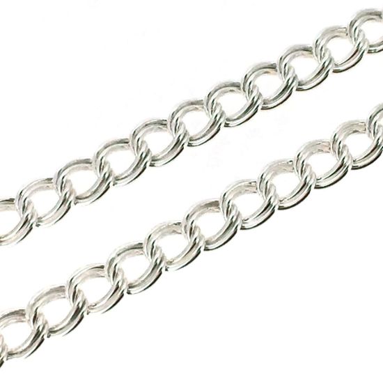 Wholesale Chain, 925 Sterling Silver Double Twisted Oval Chain, Bulk Chain by the foot
