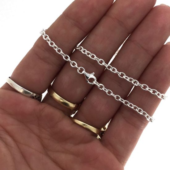 Wholesale Sterling Silver Finished Chain - Strong Oval Cable Chain