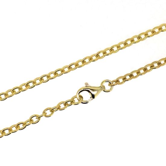 Wholesale Gold over Sterling Silver- Strong Oval Cable Chain