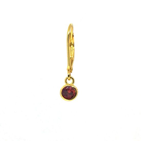 Wholesale Gold Over Sterling Silver Fancy Bezel Birthstone Earrings