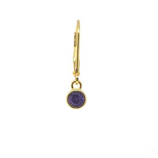 Wholesale Gold Over Sterling Silver Fancy Bezel Birthstone Earrings