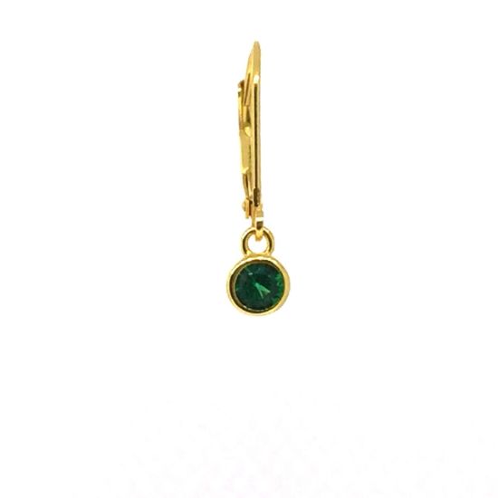 Wholesale Gold Over Sterling Silver Fancy Bezel Birthstone Earrings