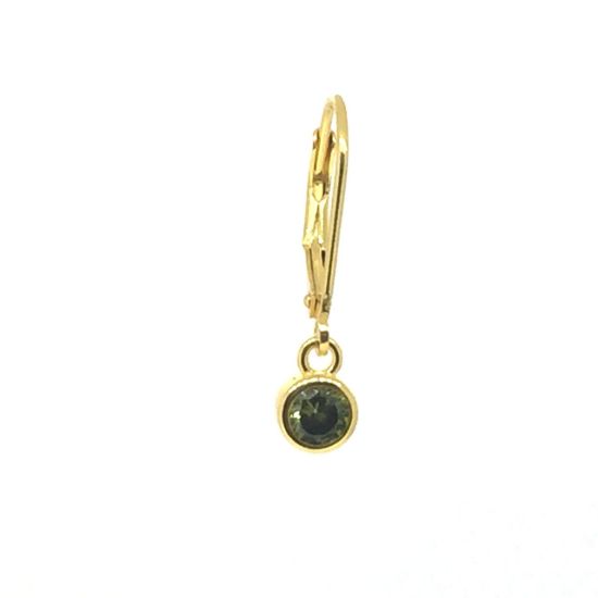Wholesale Gold Over Sterling Silver Fancy Bezel Birthstone Earrings