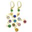 Wholesale Gold Over Sterling Silver Fancy Bezel Birthstone Earrings