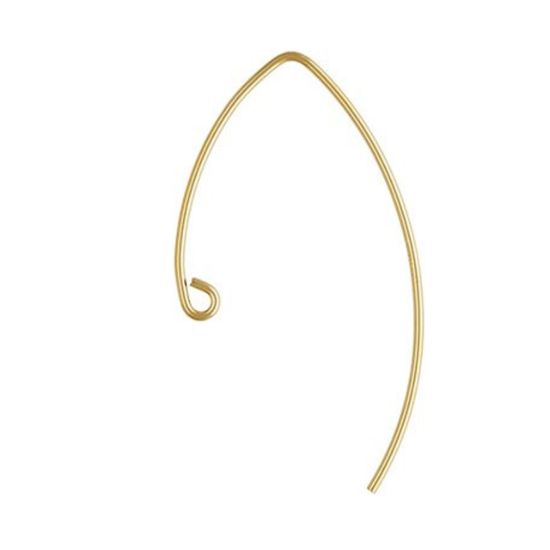 Wholesale 14K Gold Filled Marquise Shape or V shape Ear Wires-35mm (sold per pair)