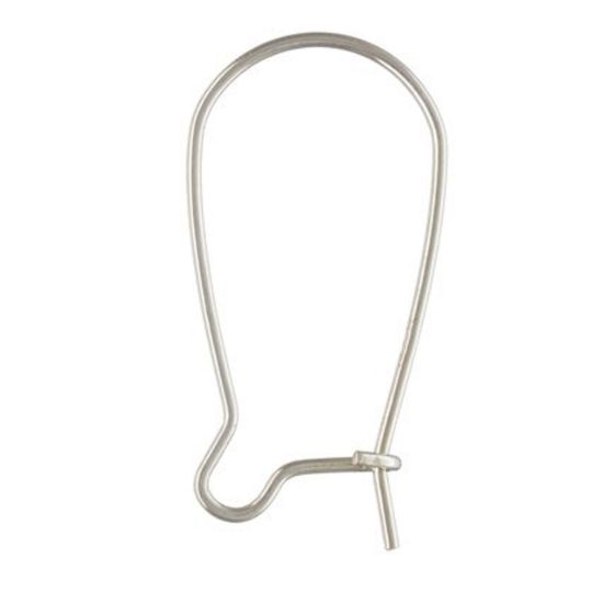 Wholesale Sterling Silver Kidney  Earwire-23mm (sold per pair) 