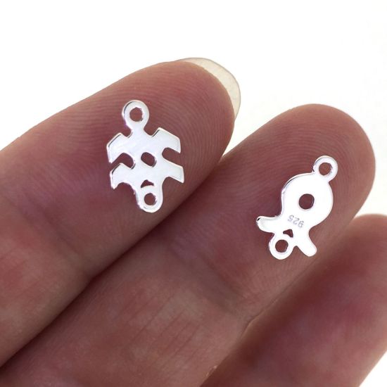 sterling silver permanent jewelry connectors-zodiac connector