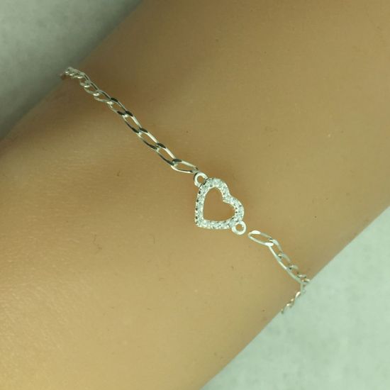 sterling silver permanent jewelry connectors-heart connector