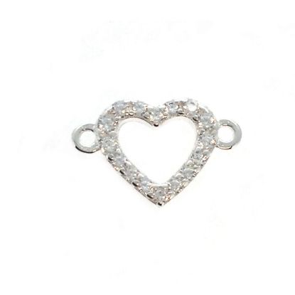 sterling silver permanent jewelry connectors-heart connector