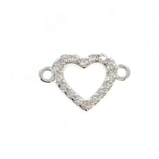 sterling silver permanent jewelry connectors-heart connector