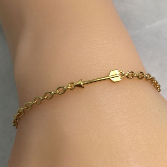 Gold over Sterling Silver arrowhead connector 15mm (sold per piece)