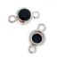 	Wholesale Sterling Silver CZ Stone Tiny Round Connectors - 4mm 
