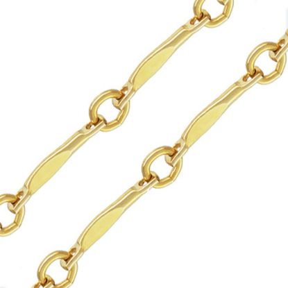 Wholesale 1/20 Gold Filled Bulk Chain - 1.3mm Dapped Bar Chain(Sold per foot) 