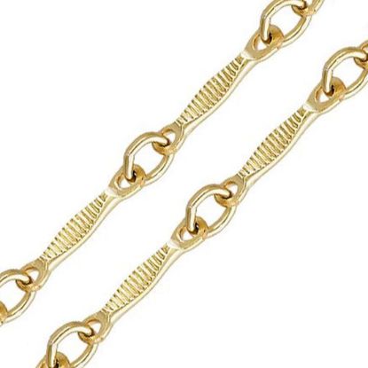 Wholesale 1/20 Gold Filled Bulk Chain - 1.8mm Textured Dapped Bar Chain(Sold per foot)  