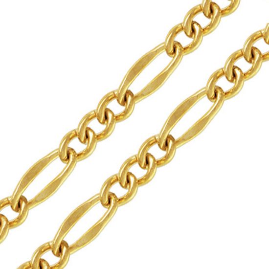 Wholesale 1/20 14k Gold Filled Bulk Chain - Fancy Figaro (sold per foot)
