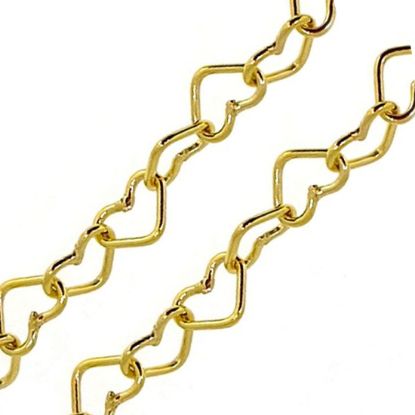 Wholesale 1/20 14K Gold Filled Bulk Chain -4mm Heart Chain (sold per foot)
